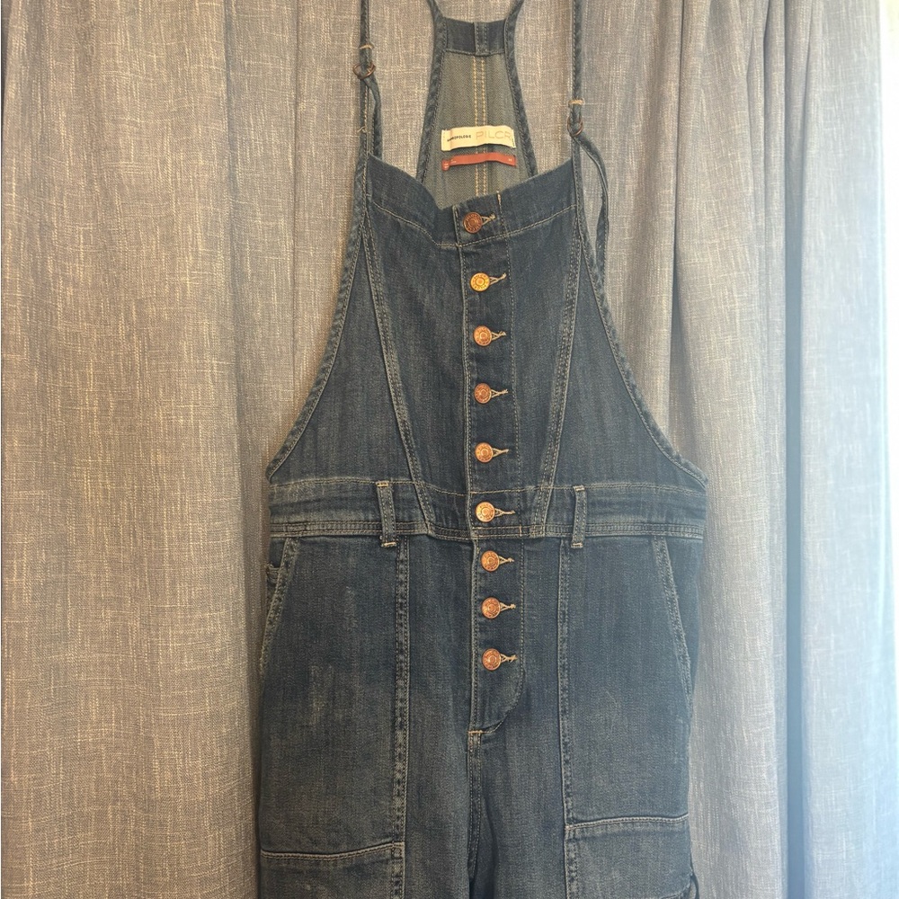 Anthropologie Blue Denim Overalls